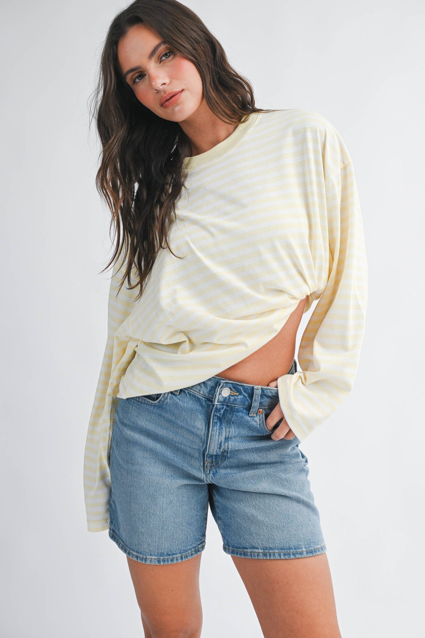 Greta Oversized Stripe Long Sleeve Top