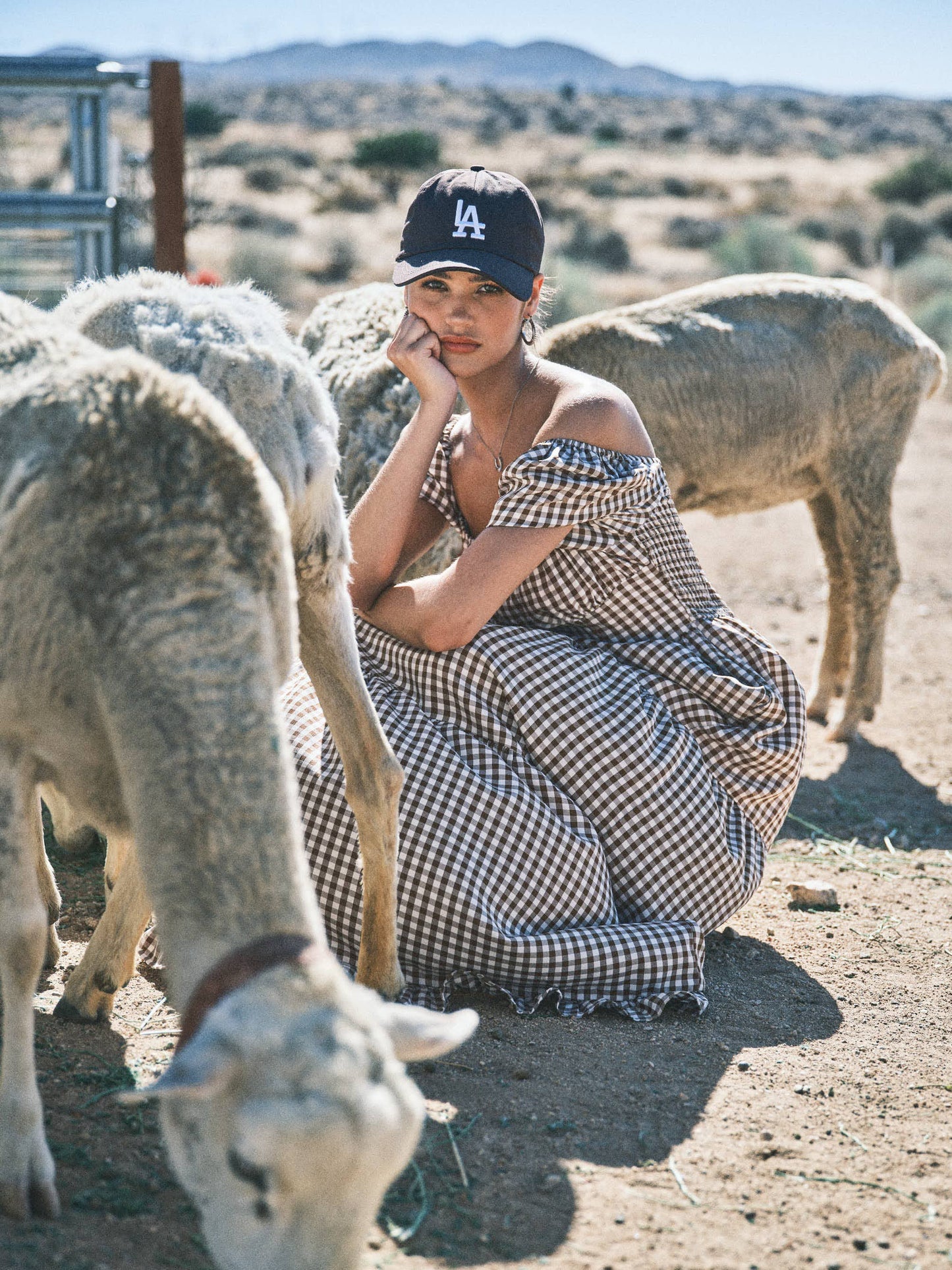 Lauren Gingham Maxi Dress