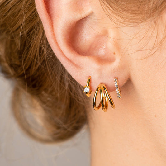 Selena Semi Hoops | Waterproof Jewelry