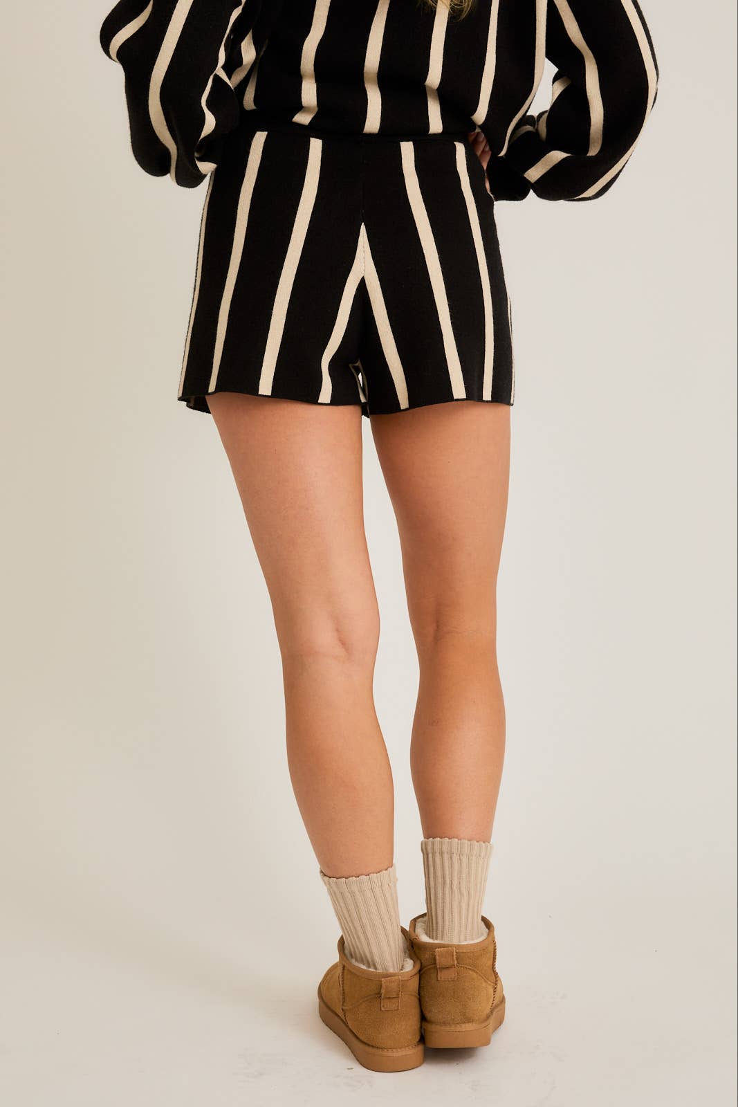 Rae Striped Knit Shorts