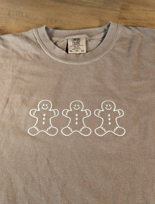 Jolly Gingerbread | Embroidered Tee
