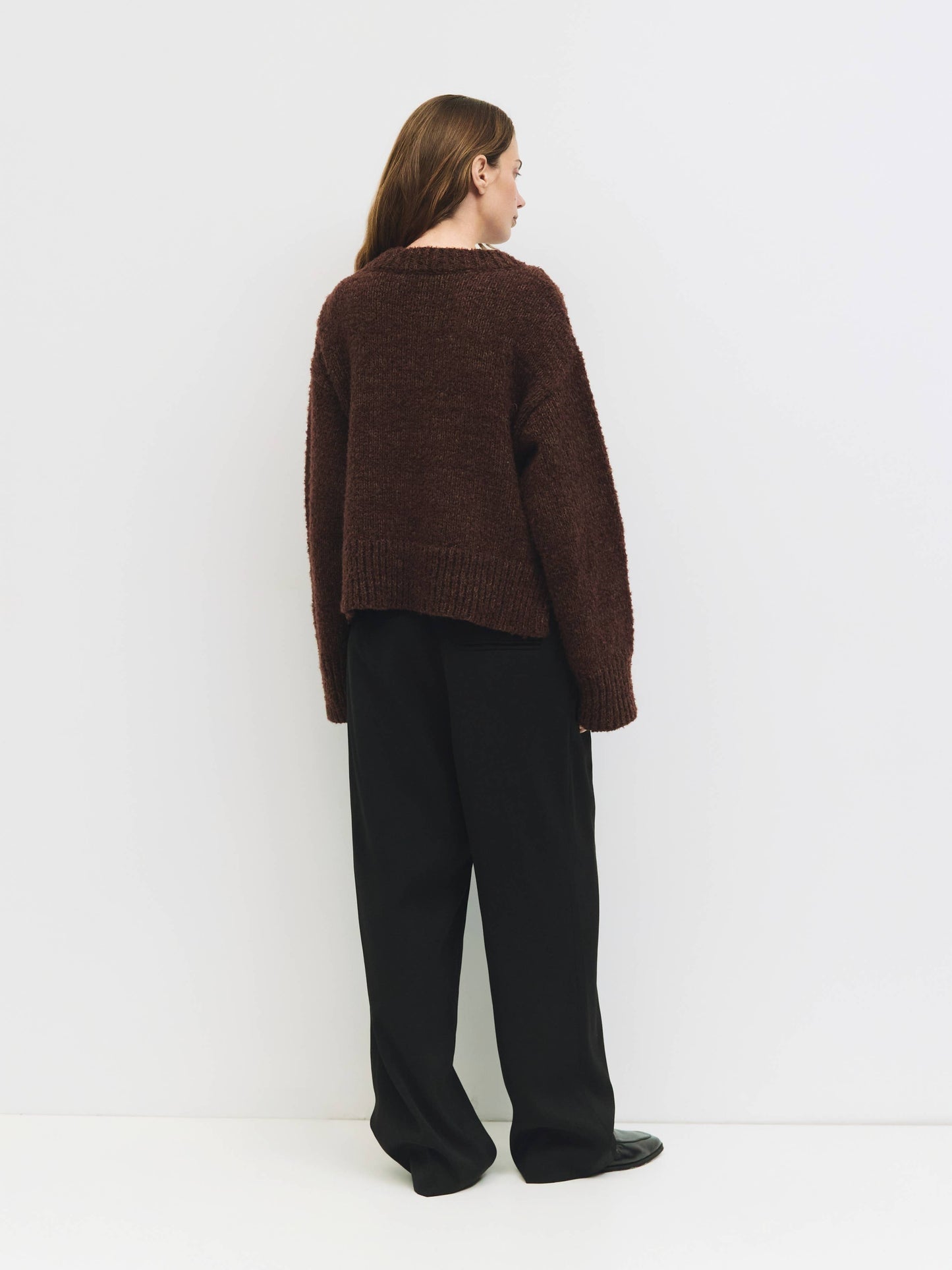 Reed V-Neck Boucle Sweater