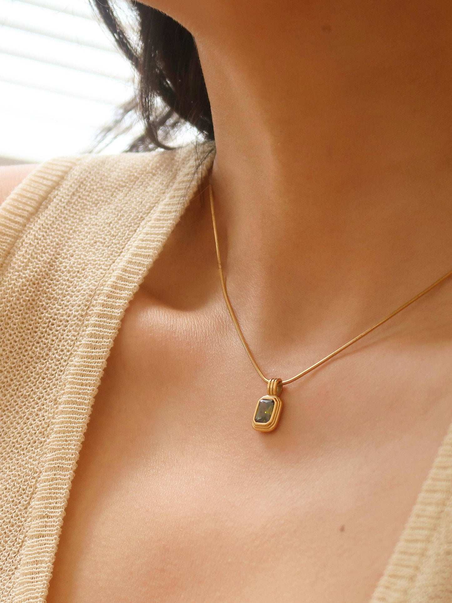 Maeve Stone Necklace | Waterproof Jewelry