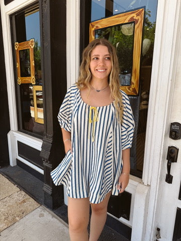 Demi Striped Romper