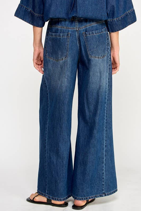 Angie Drawstring Wide Leg Jeans