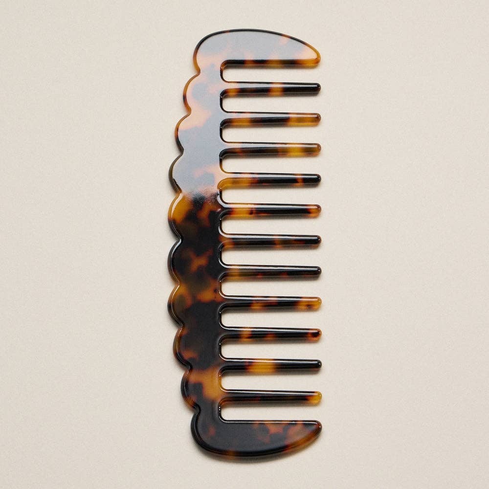 Viv Scalloped Wide Tooth Resin Comb