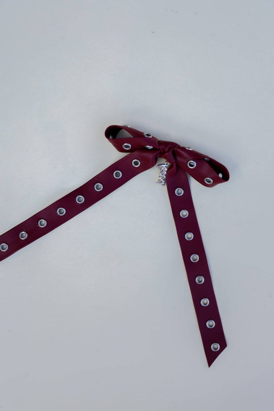 Grommet Leather Mini Bow | KAXI