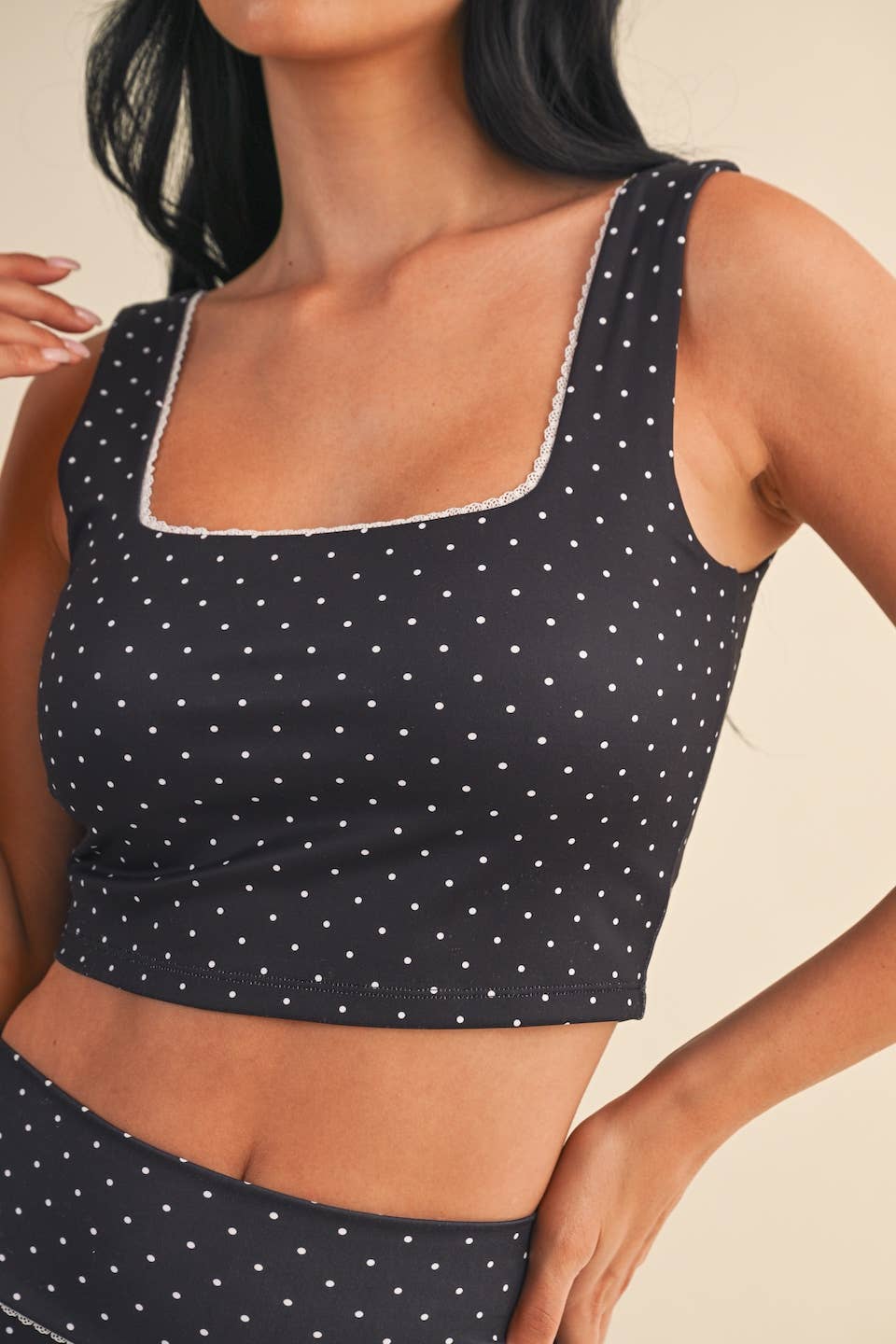 Polly Polka Dot Print Crop Tank