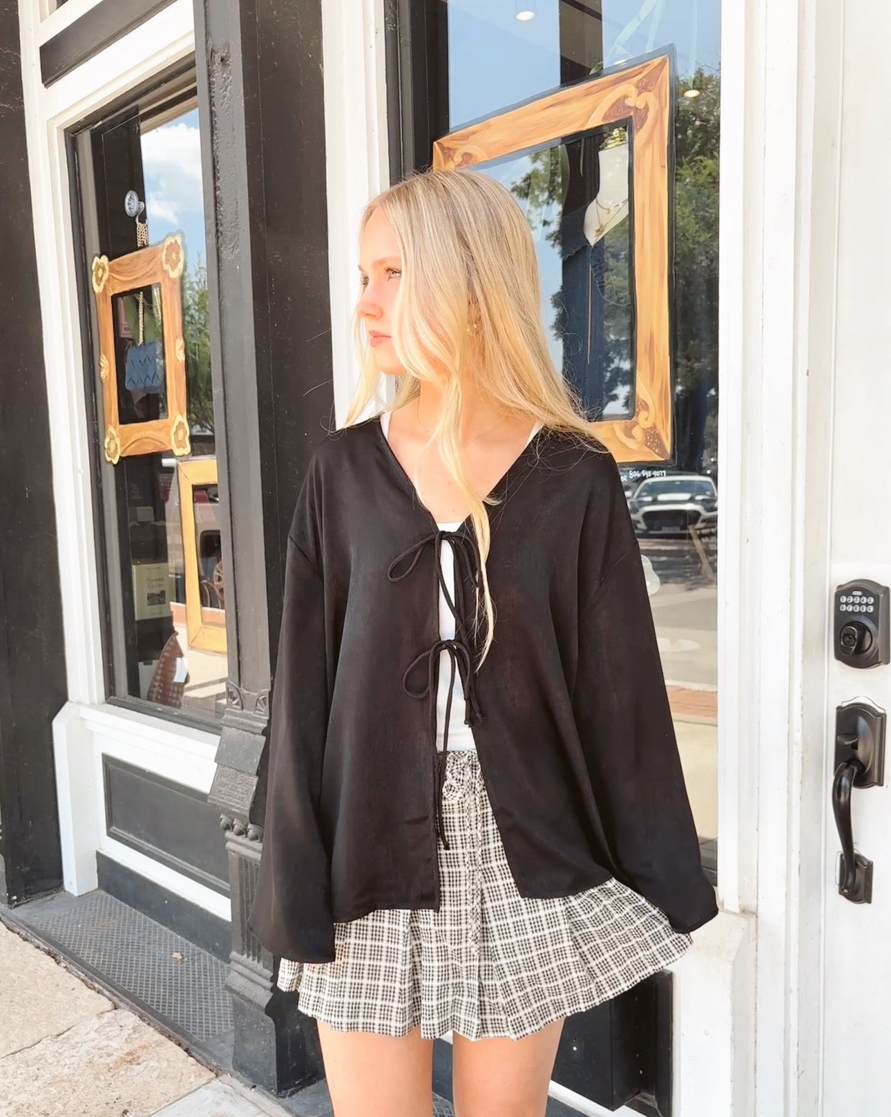 Bailee Gingham Pleated Skort