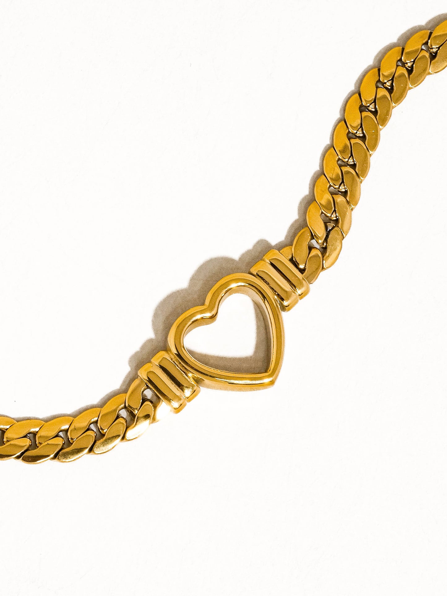 Tessa Heart Snake Chain Necklace | Waterproof Jewelry