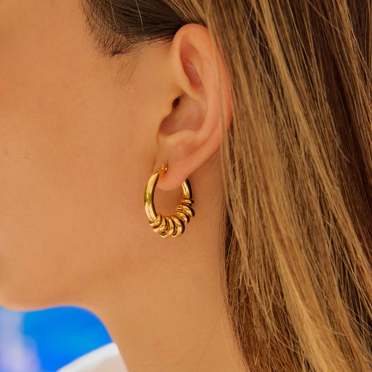 Trina Chunky Hoops | Waterproof Jewelry