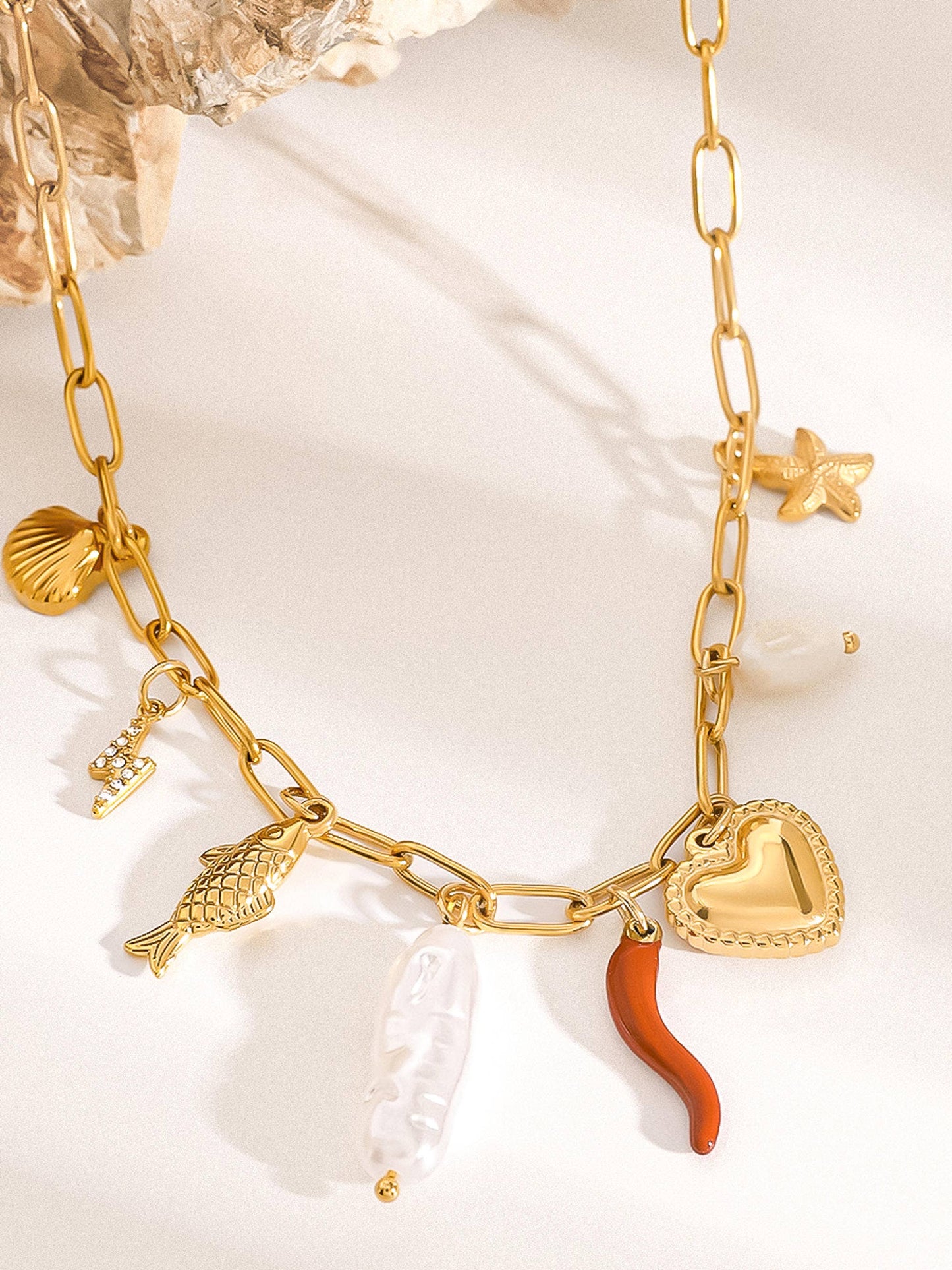 Fish Charm Necklace | Waterproof Jewelry