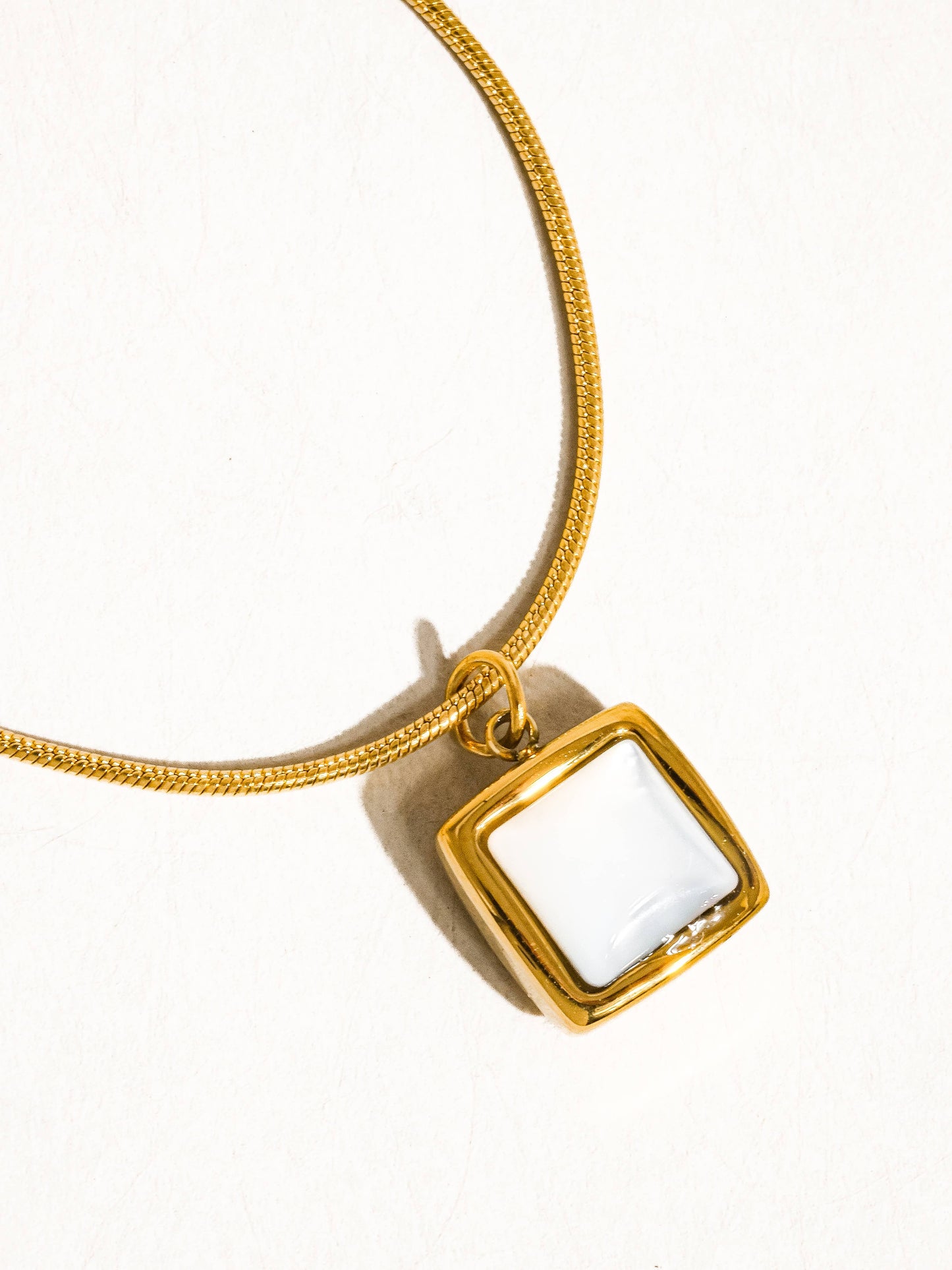 Berrie Square Shell Necklace | Waterproof Jewelry