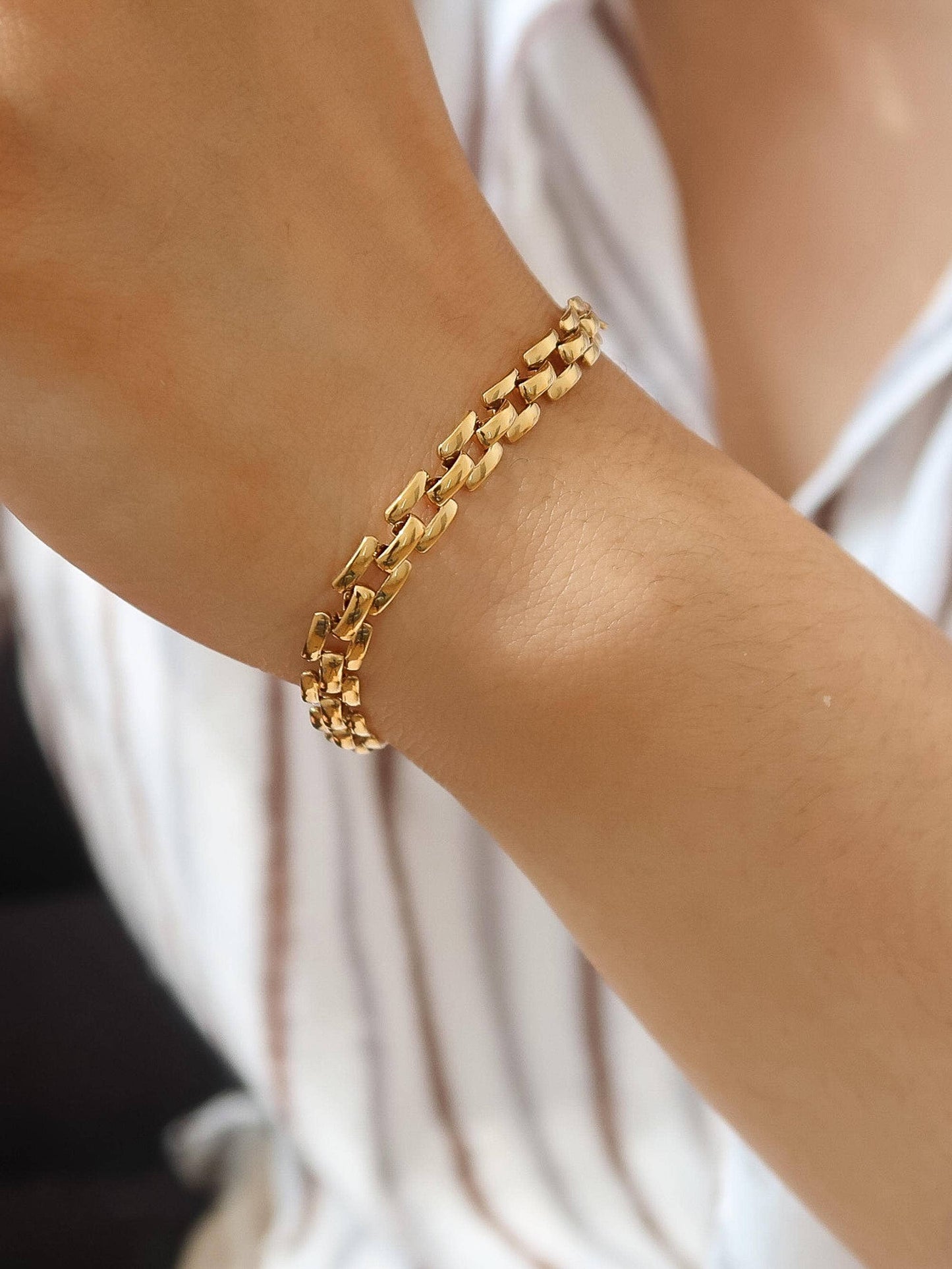 Forte Flat Chain Bracelet | Waterproof Jewelry