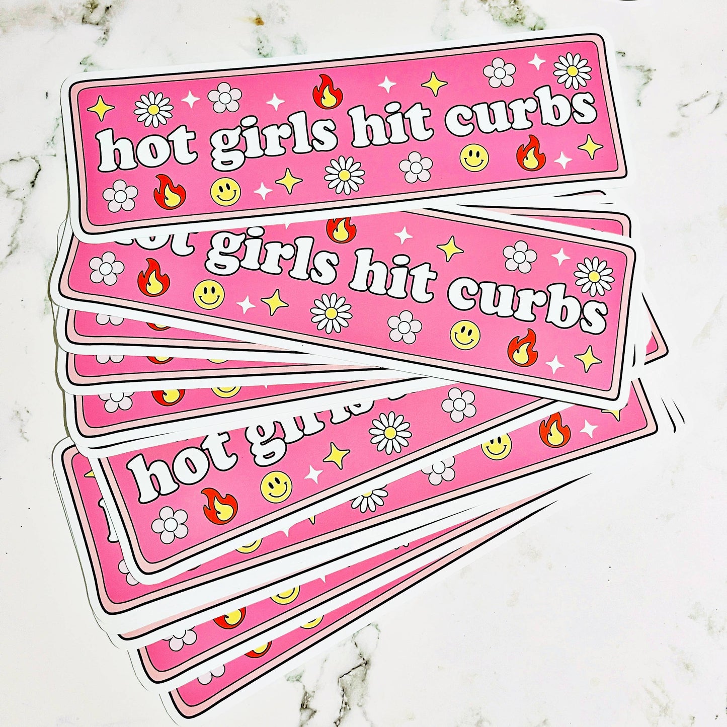 Hot Girls Hit Curbs Sticker