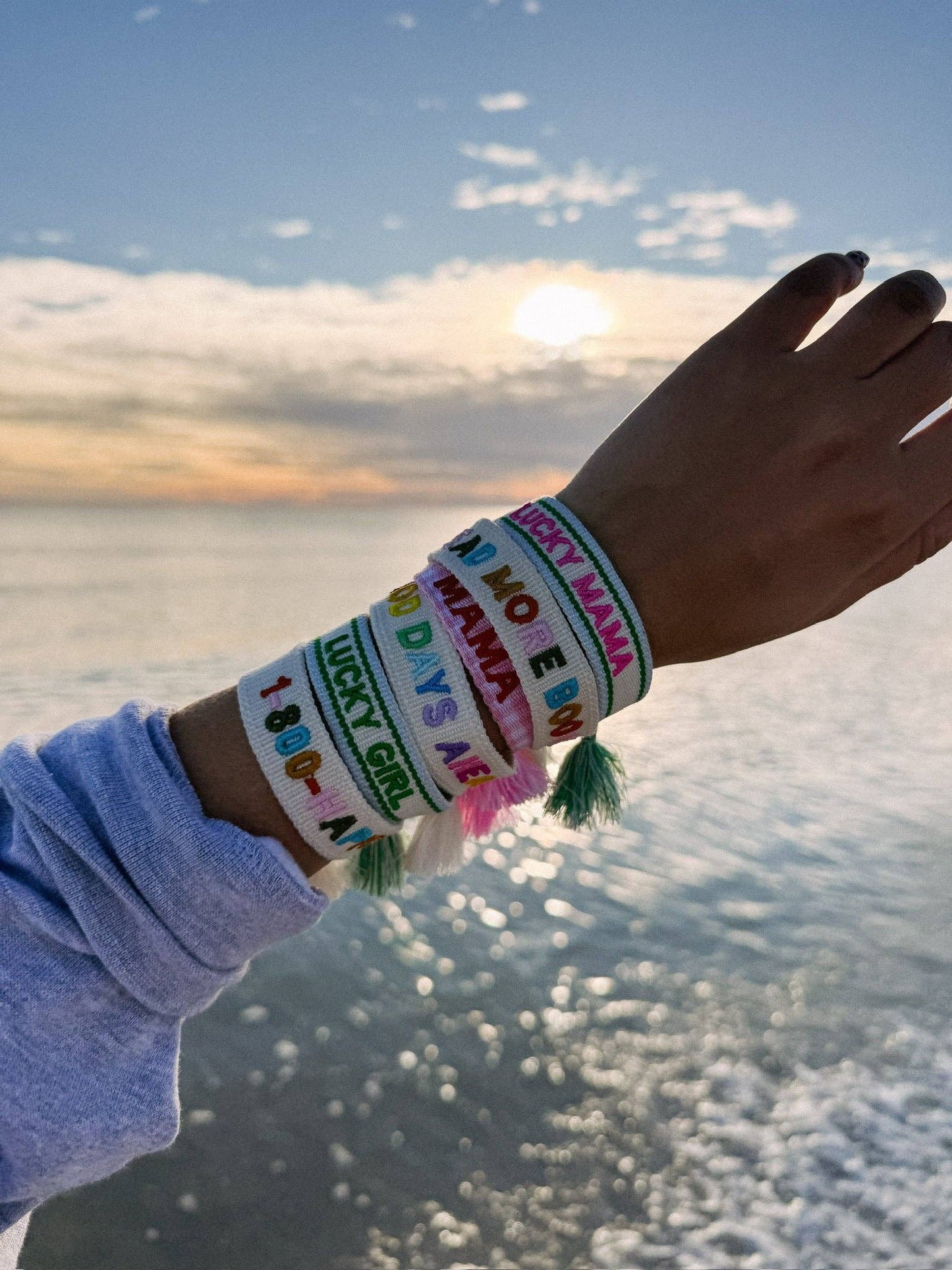 Read More Books Embroidered Bracelet
