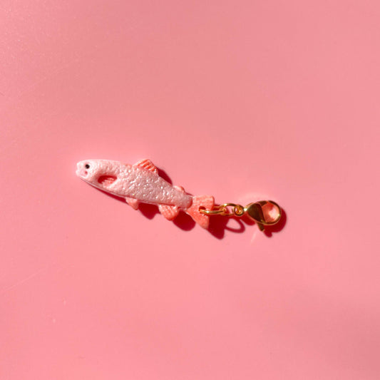 Pink Fancy Fish Bag Charm