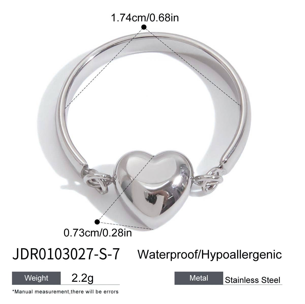 Amor Heart Ring | Waterproof Jewelry
