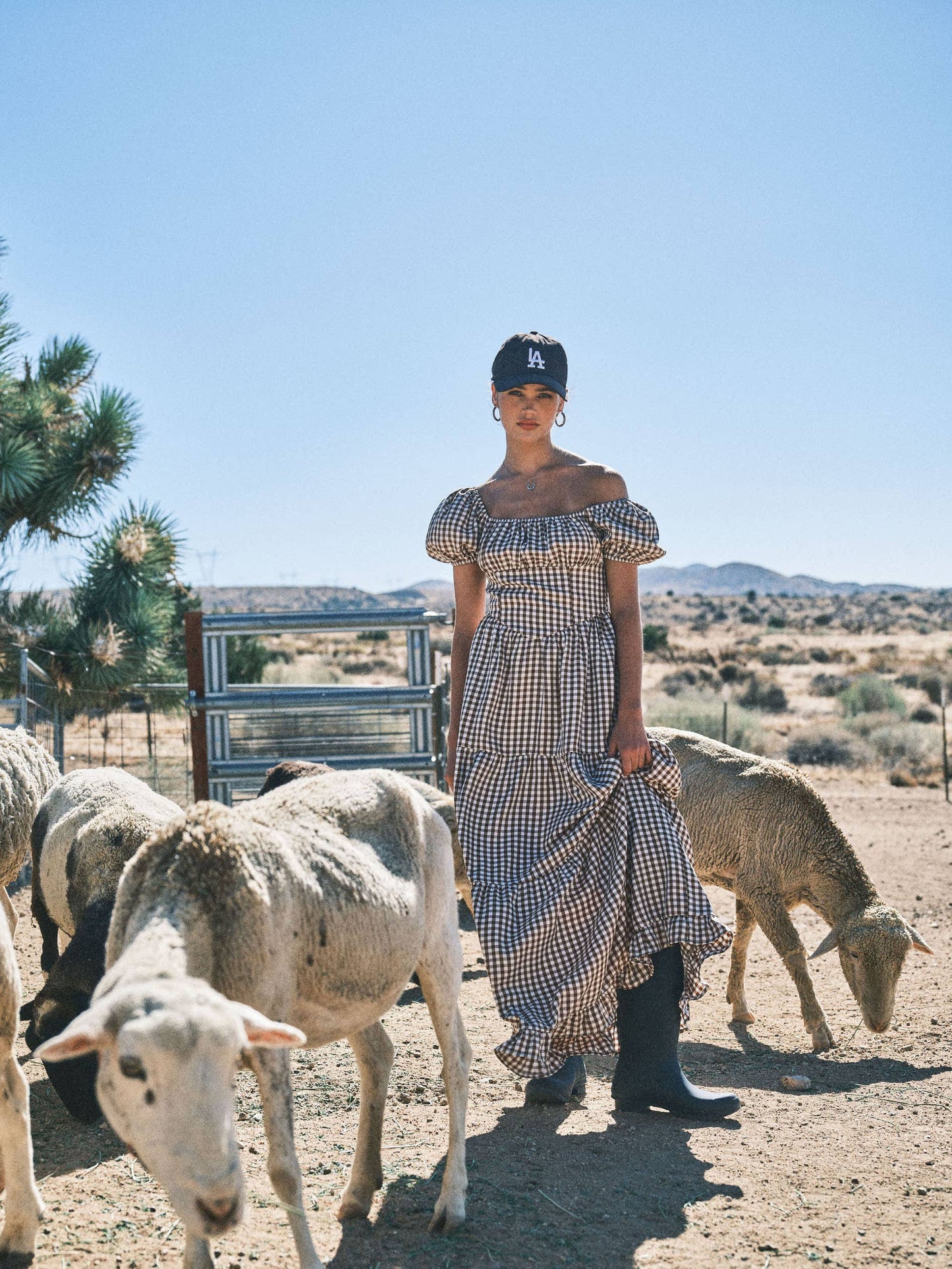 Lauren Gingham Maxi Dress