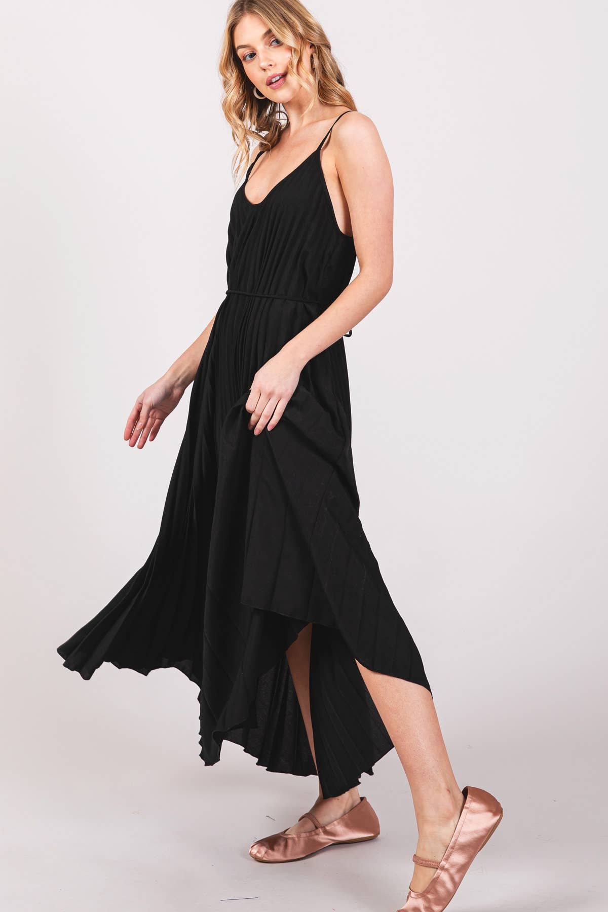 Nina Pleated Midi Dress