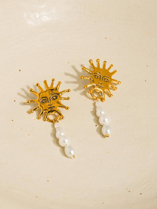 Sol Pearl Drop Earring | Waterproof Jewelry