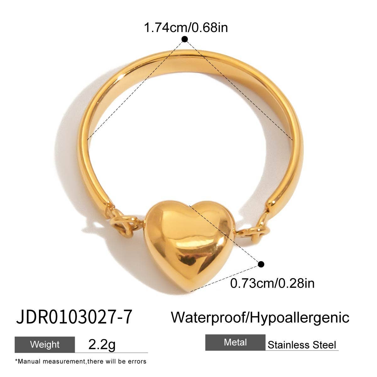 Amor Heart Ring | Waterproof Jewelry