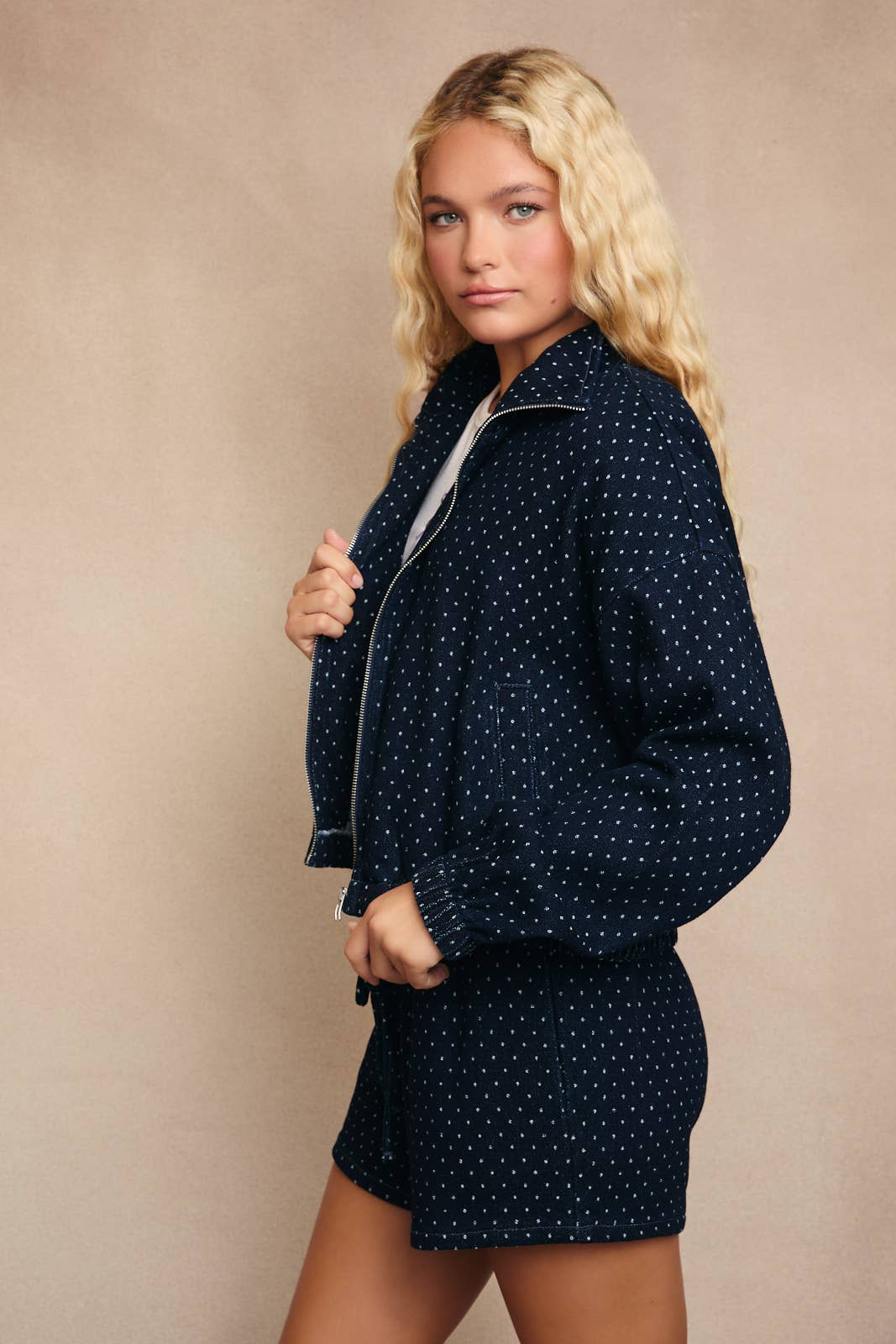 Poppy Polka Dot Denim Set