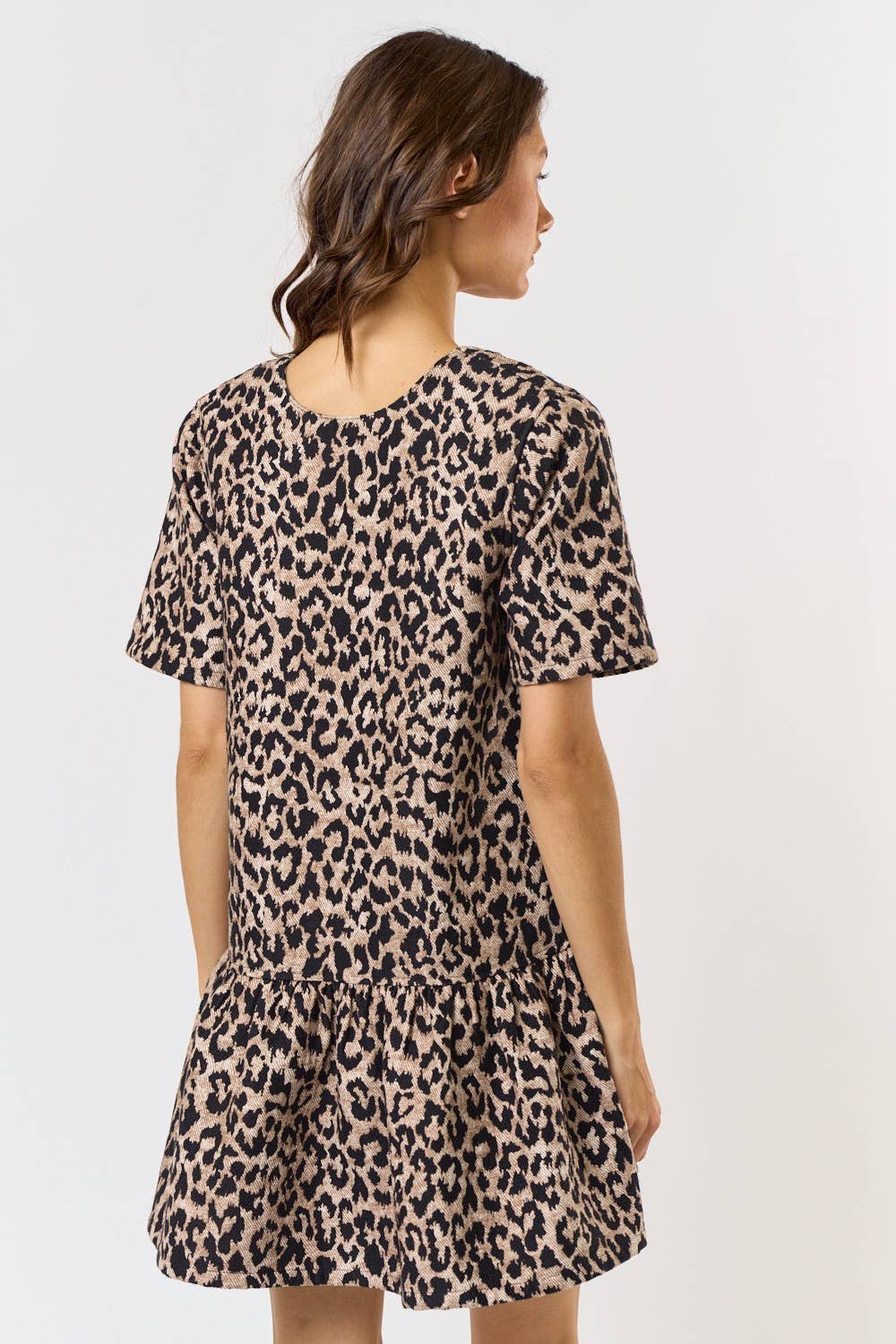 Sable Leopard Mini Dress