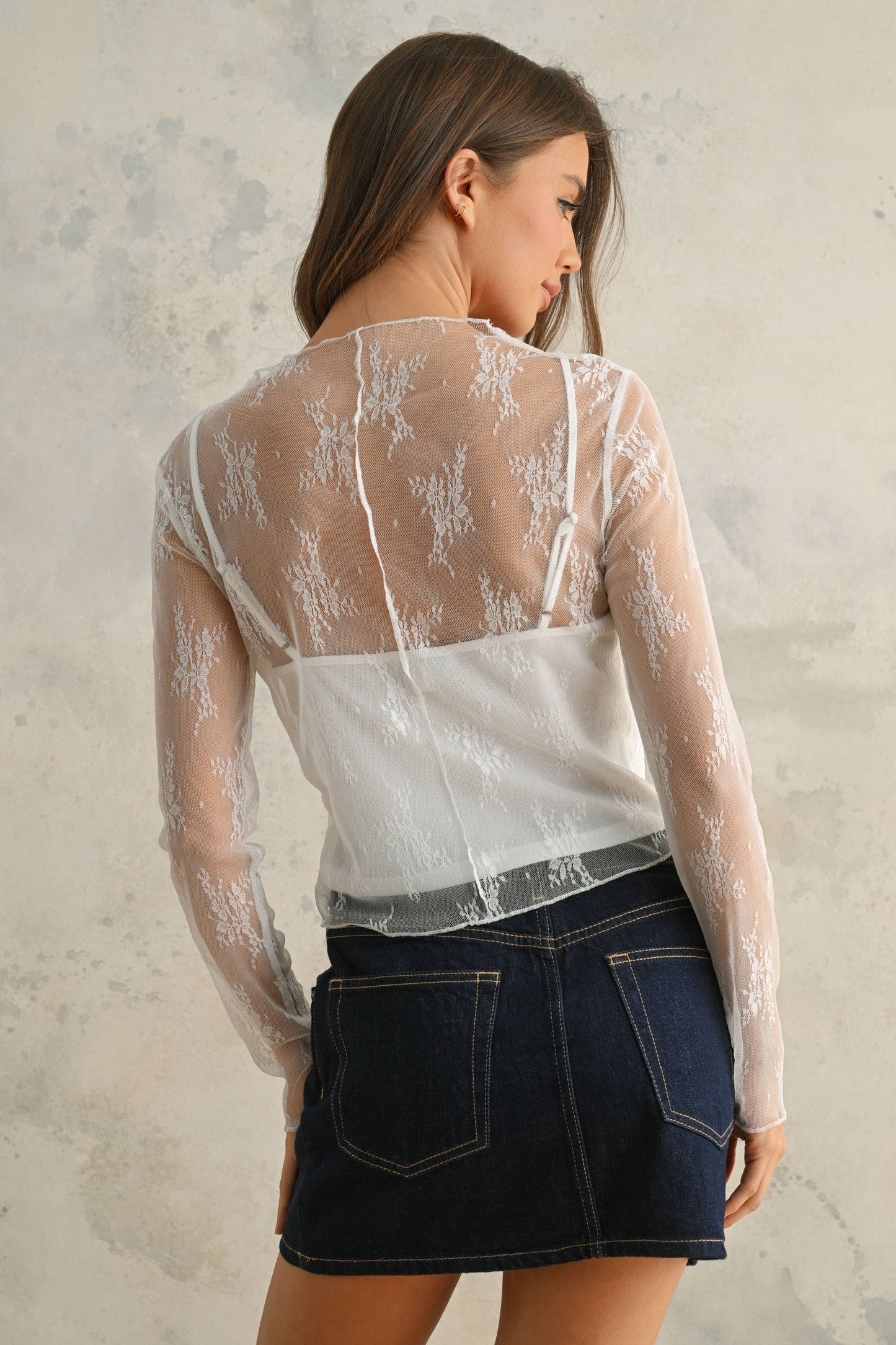 Dana Lace Long Sleeve Top