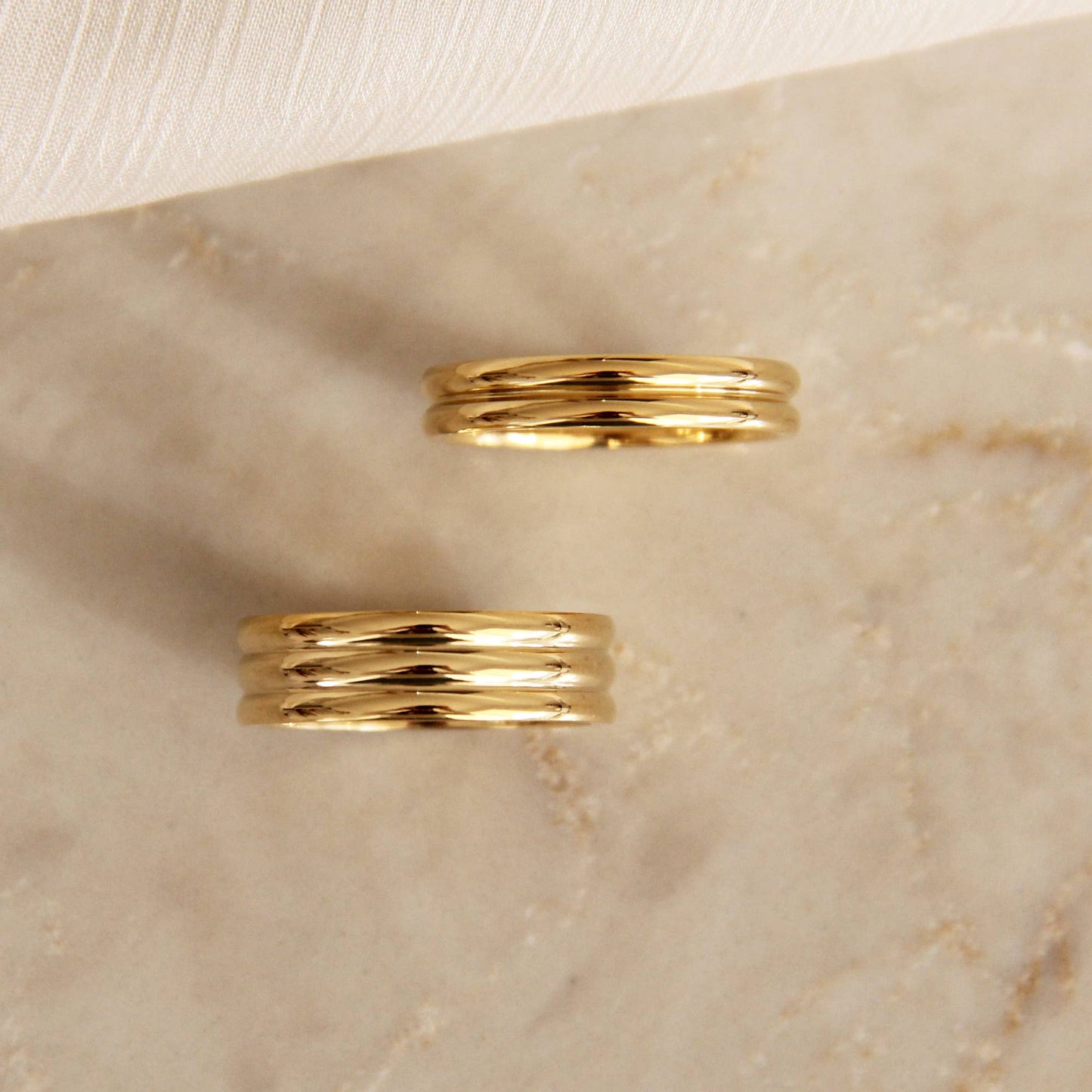Gia Layered Cigar Band | Waterproof Jewelry