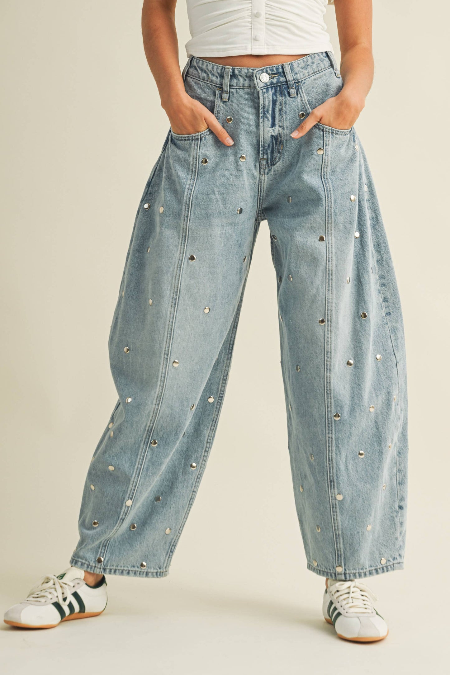 Sadie Stud Barrel Jeans