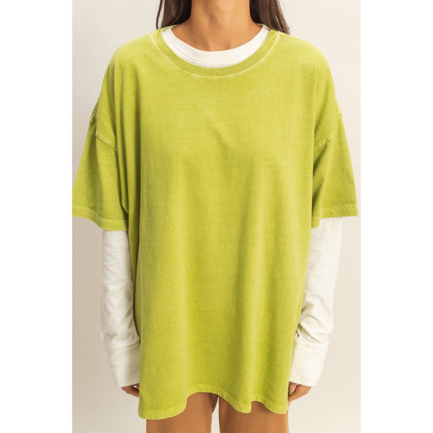 Oversized Crew Neck Top
