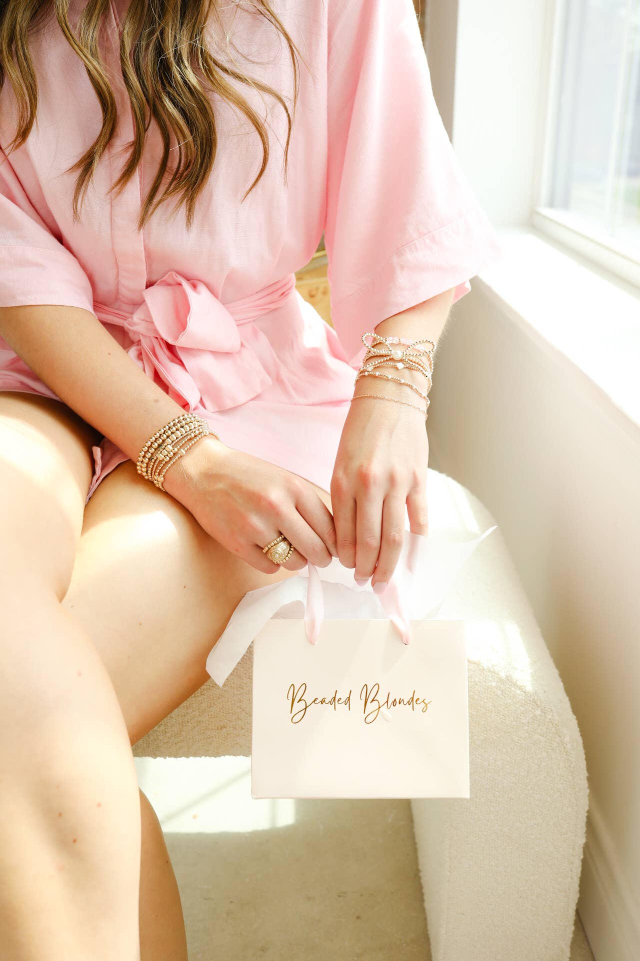 Gold Bow Bracelet | BEADED BLONDES