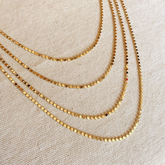 Paisley Flat Ball Chain Necklace | Waterproof Jewelry