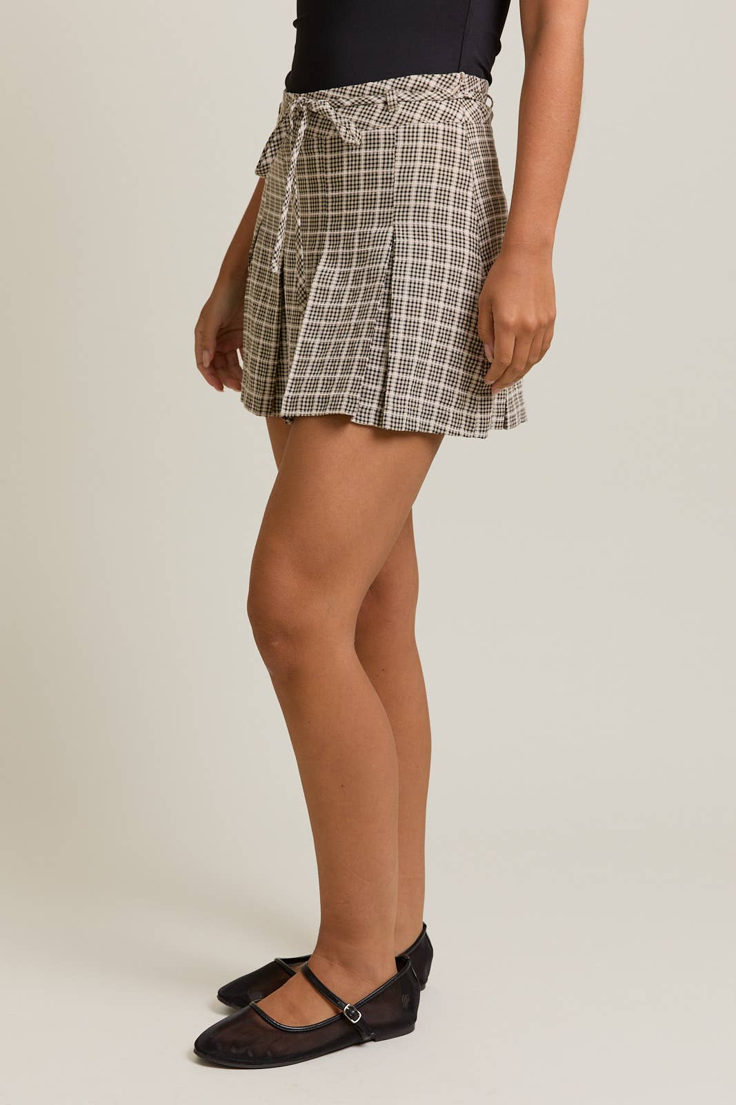 Bailee Gingham Pleated Skort