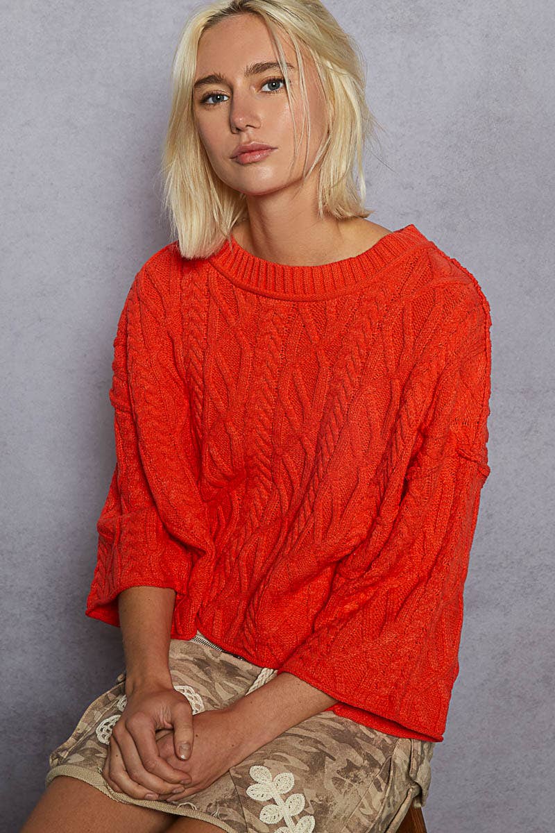 Sadie Cable Knit Short Sleeve