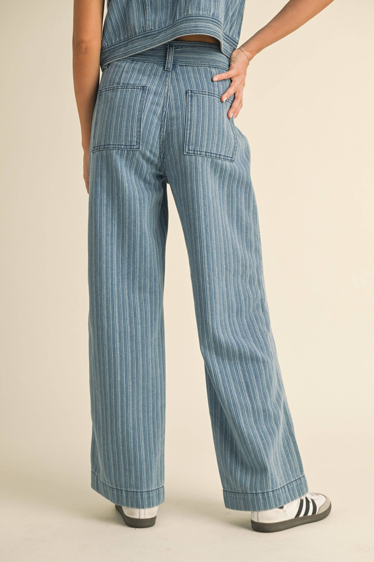 Jenna Striped Denim Pants