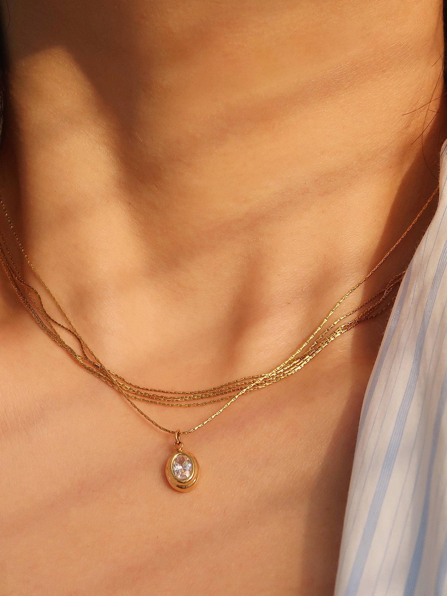 Cornelia Gemstone Necklace | Waterproof Jewelry