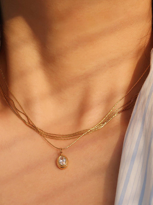 Cornelia Gemstone Necklace | Waterproof Jewelry