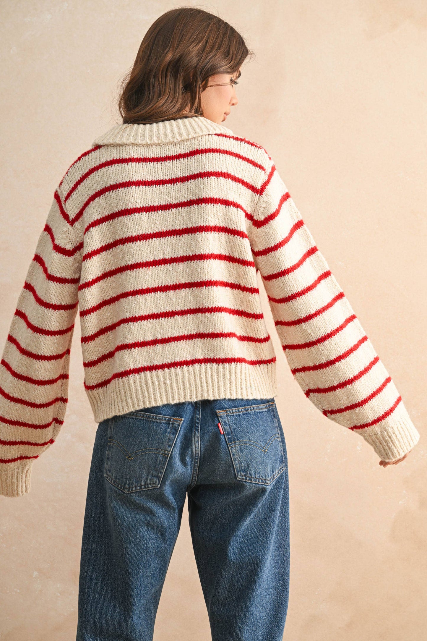 Fran Striped Button Cardigan