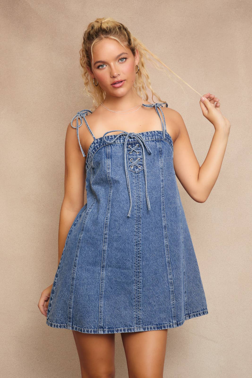 Caroline Denim Mini Dress