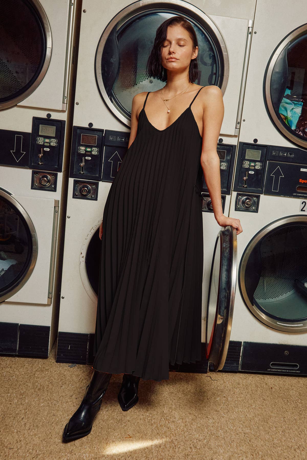Nina Pleated Midi Dress