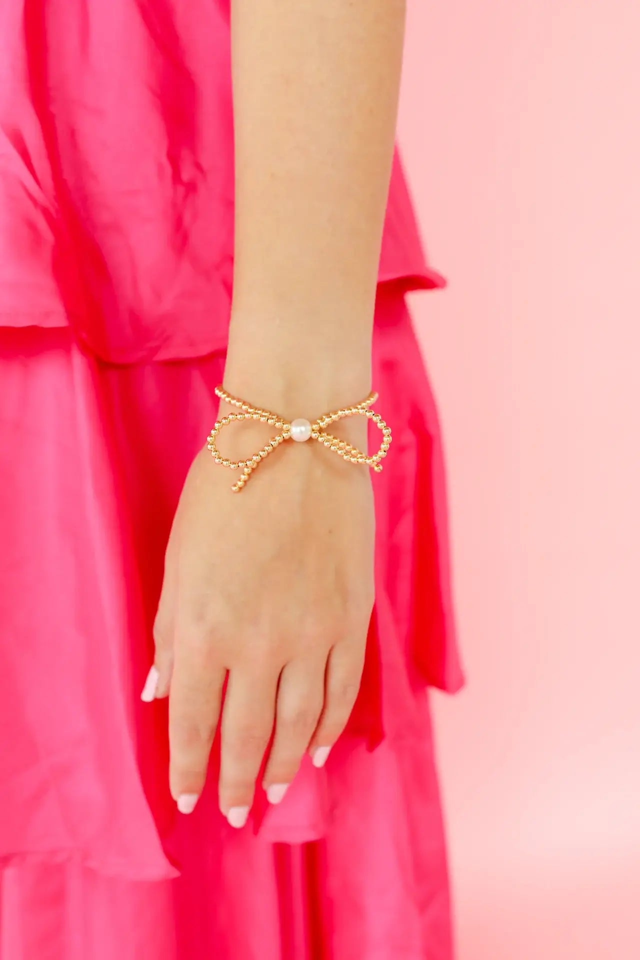 Gold Bow Bracelet | BEADED BLONDES