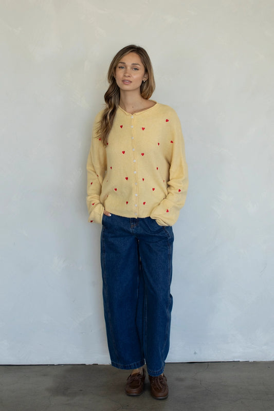 Emma Cardigan | Embroidered Hearts