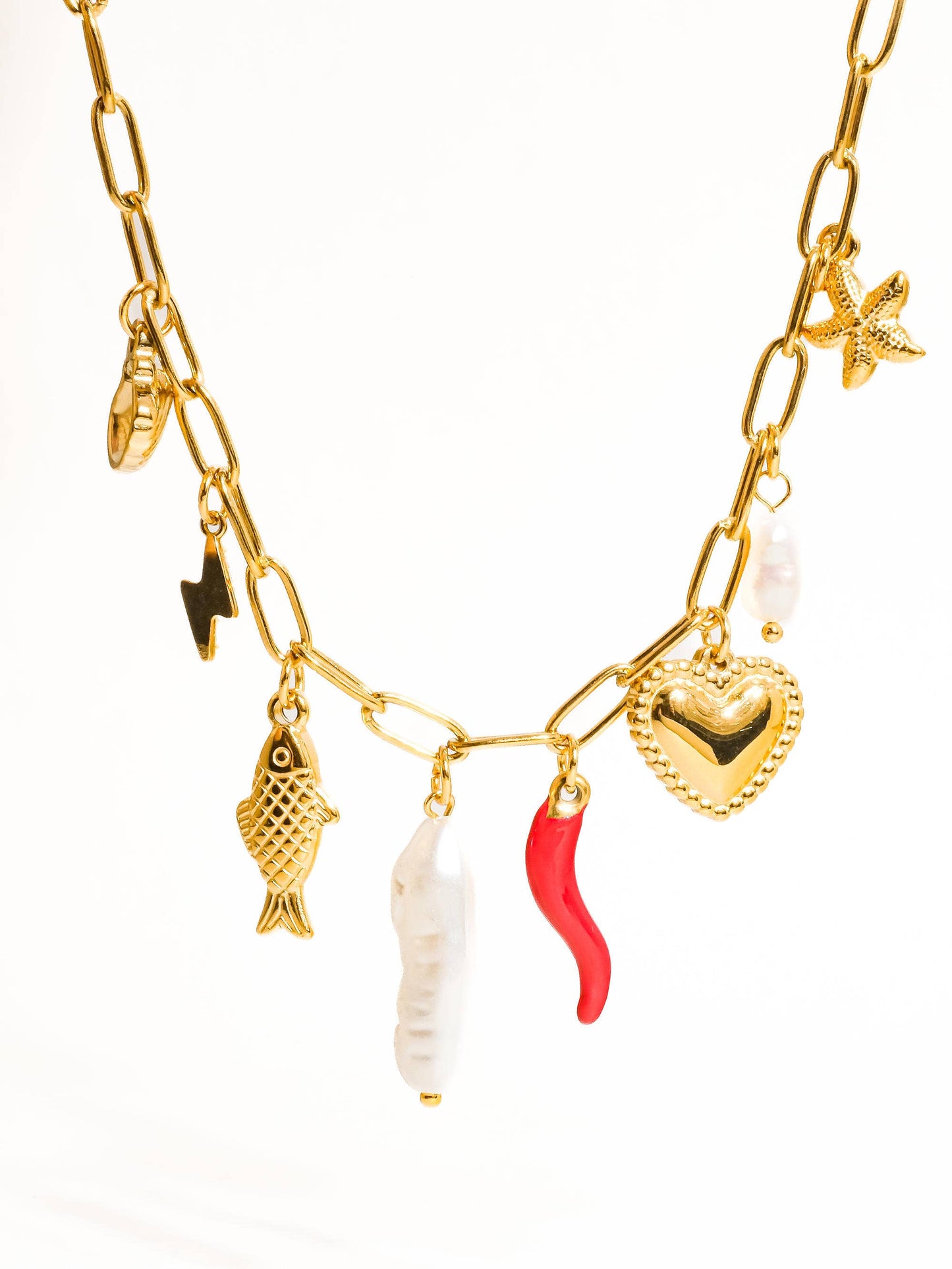 Fish Charm Necklace | Waterproof Jewelry