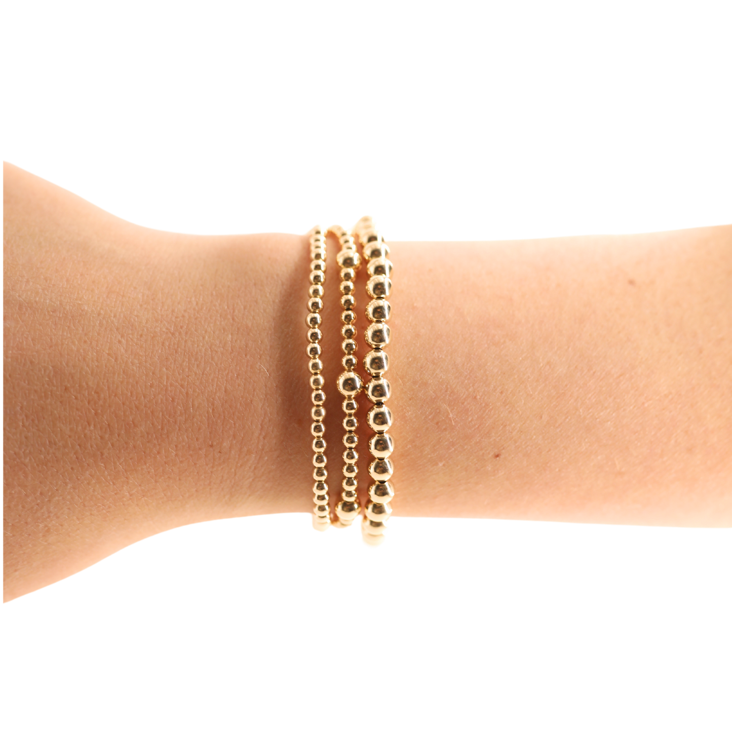 5MM Gold Beaded Bracelet | BEADED BLONDES