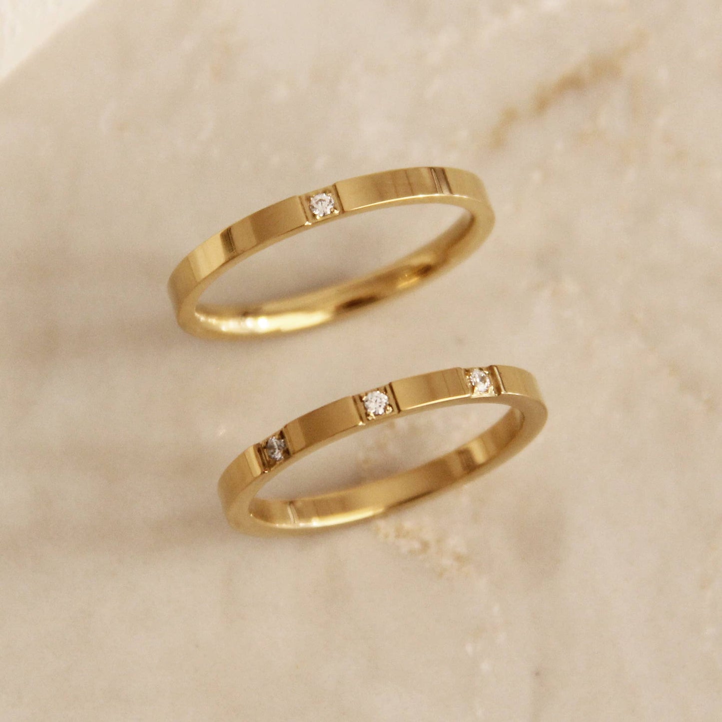 Drea Triple Stone Ring | Waterproof Jewelry