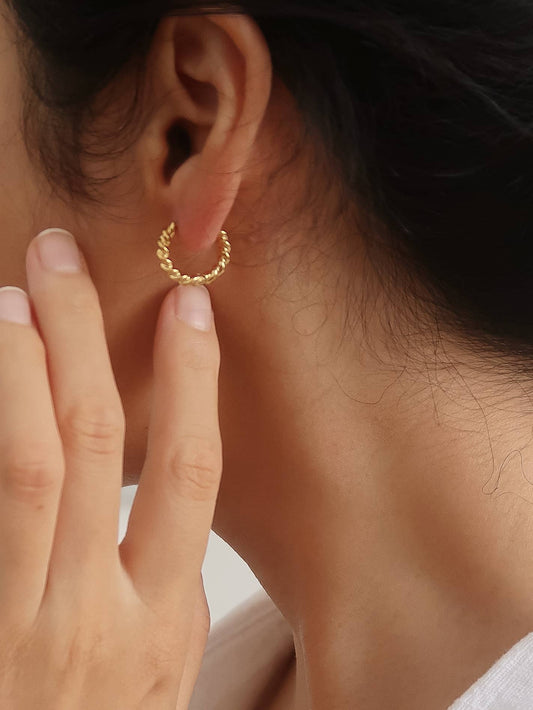 Cece Twisted Hoop Earrings | Waterproof Jewelry