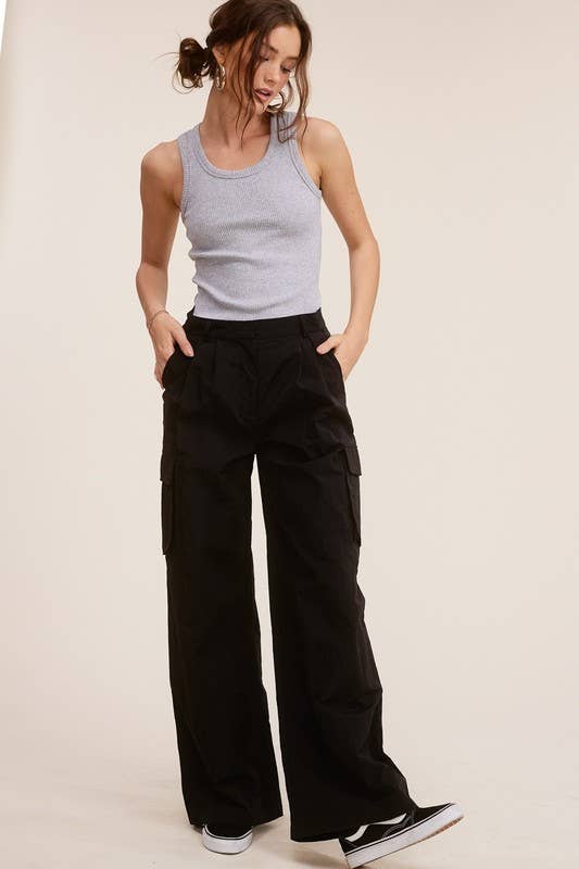 Chels Wide-Leg Cargo Pants