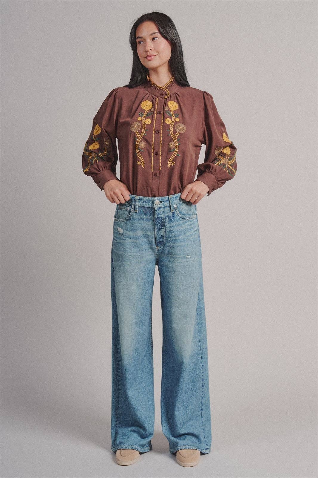 Kallie Faux Denim Sweatpants